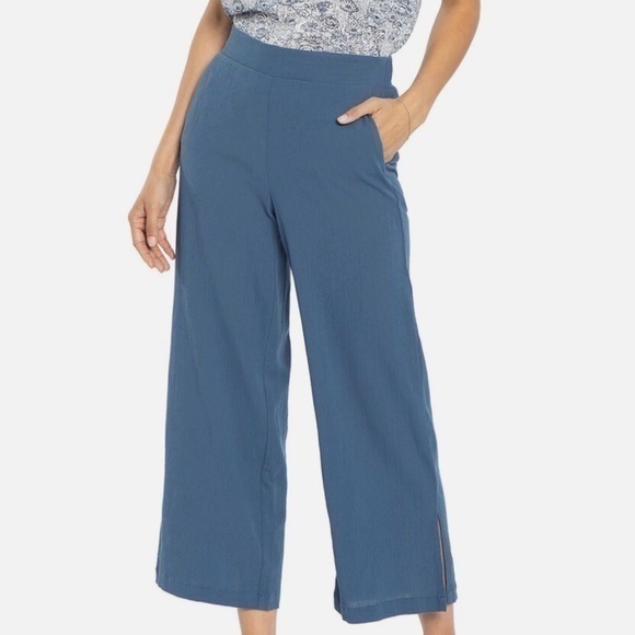 NYDJ Pants & Jumpsuits Nwt Nydj Blue Horizon Gauze Wide Leg Ankle